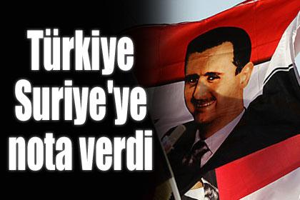 Türkiye Suriye'ye nota verdi